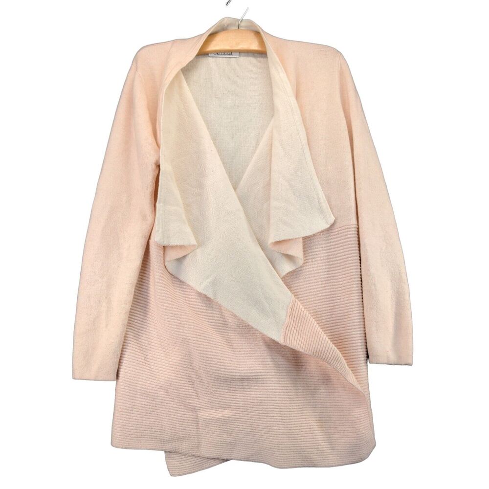 Chicwish Wrap Jacket Womens Size Small Pink Knit Wool Blend Sweater